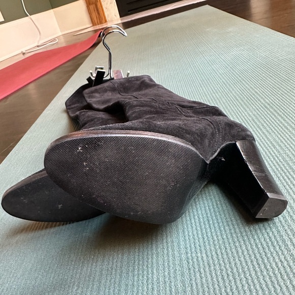 Isabel Marant Suede Gaucho Knee-High Pullover Boots Black 37 GUC - Picture 10 of 10